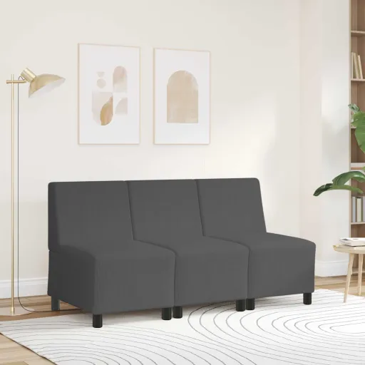 Unidad de Sofá Modular Sin Brazos Gris Oscuro 55 x 74 x 82 cm