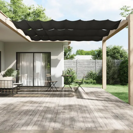 Toldo Vertical Gris Antracita 180x1200 cm Tela Oxford