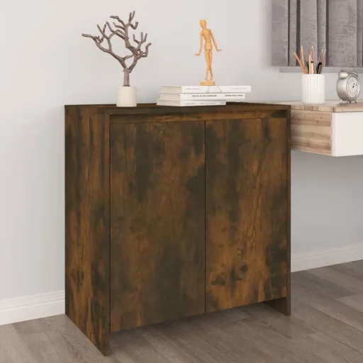 Aparador Madera Contrachapada Color Roble Ahumado 70x41x75 cm