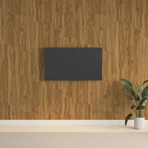 Paneles de Pared Con Aspecto de Madera PVC Marrón 2,06 m²