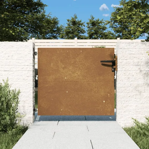 Puerta de Jardín Acero Corten 85x125 cm