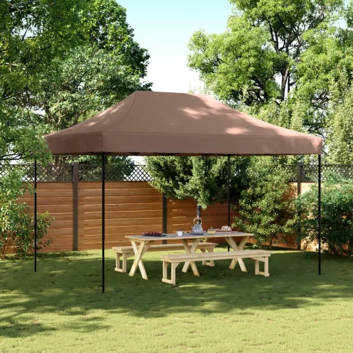 Tienda de Fiesta Plegable Pop-Up Marrón 410x279x315 cm