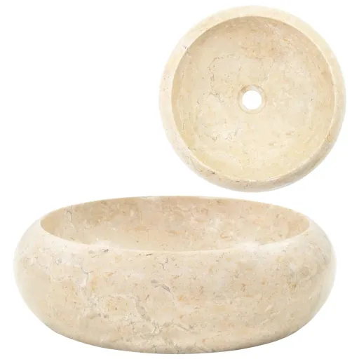 Lavabo de Mármol Crema 40x12 cm