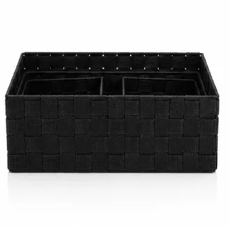 Conjunto de 4 Cestas Multiusos Gris Para Organización Del Hogar