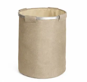 Cesto Para Ropa Sucia Marfil 60 Litros Ø38 x 54 cm Para Lavandería y Baño