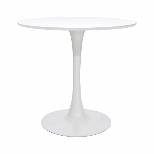 Mesa de Reunión Redonda Flow Blanca Ø800 mm Para Oficina y Home Office