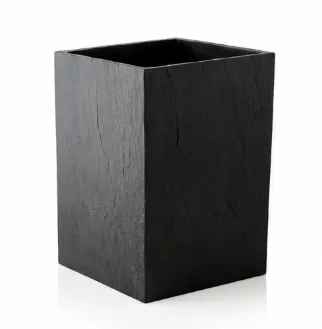 Papelera Negra 19,5 x 19,5 x 25 cm Para Oficina y Hogar