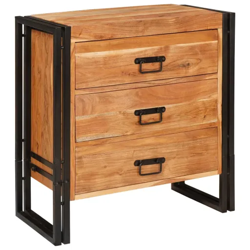 Aparador Marrón 66 x 33 x 70 cm Madera de Acacia Sólida