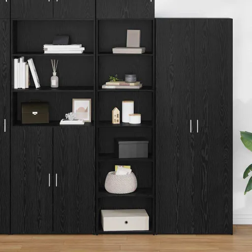 Armario Roble Negro 50 x 41 x 185 cm Madera Contrachapada