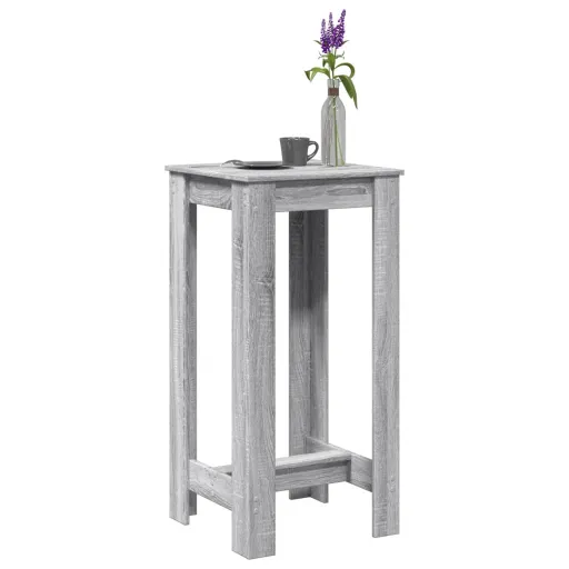Mesa Alta de Bar Madera Ingeniería Gris Sonoma 51x50x103,5 cm