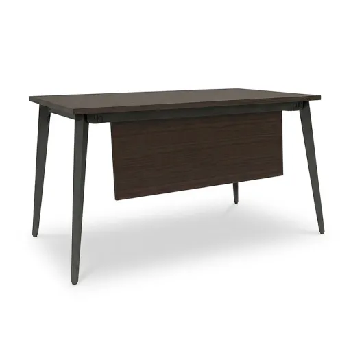 Mesa de Oficina Art II Walnut/Negro Con Estructura Metálica Riva Office 1400x800mm