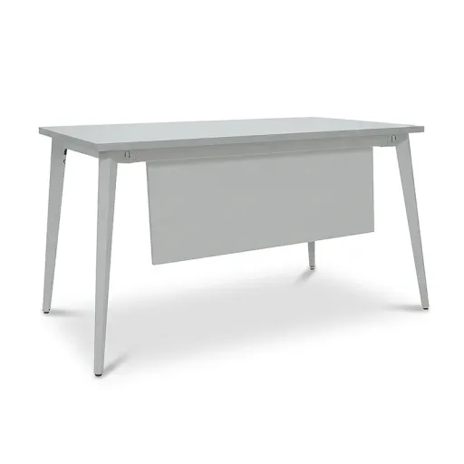 Mesa de Oficina Art II Gris Con Estructura Metálica Riva Office 1400x800mm
