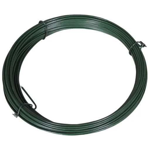 Alambre Para Atar Vallas 25 m 1,4/2 mm Acero Verde