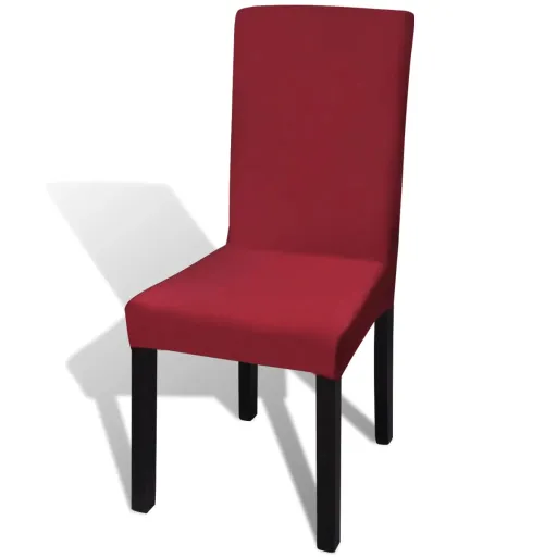 Funda Para Silla Elástica Recta 6 Unidades Burdeos