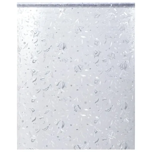 Lámina de Ventana Esmerilada Patrón de Flor PVC 90x500 cm