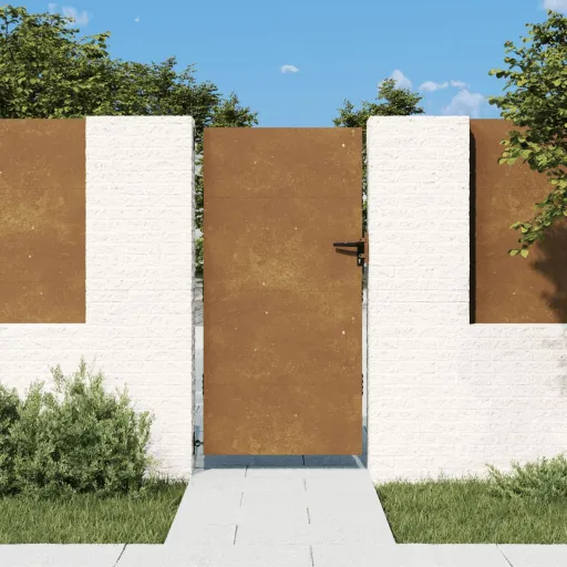 Puerta de Jardín Acero Corten 85x175 cm