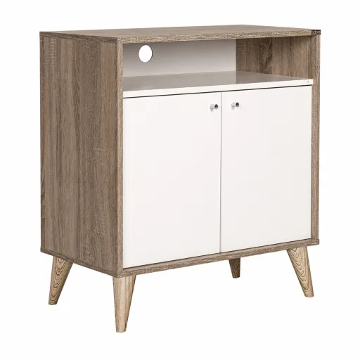 Armario Mixto Latte y Blanco Brillo 790x730x420 mm