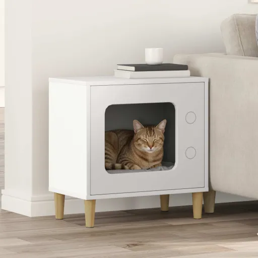 Casa Para Gatos 51 x 30 x 52 cm Madera de Ingeniería