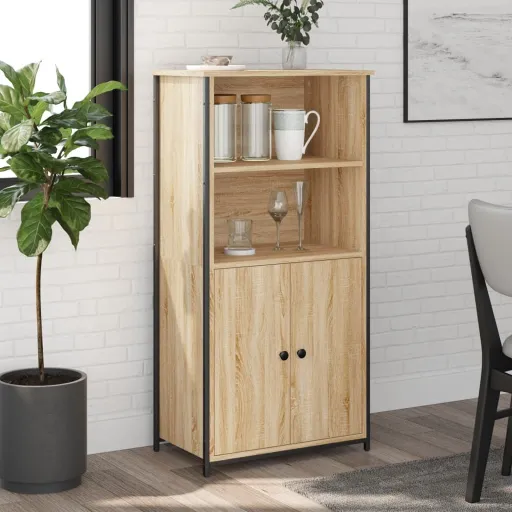 Aparador Alto Madera Contrachapada Roble Sonoma 62x36x121,5 cm