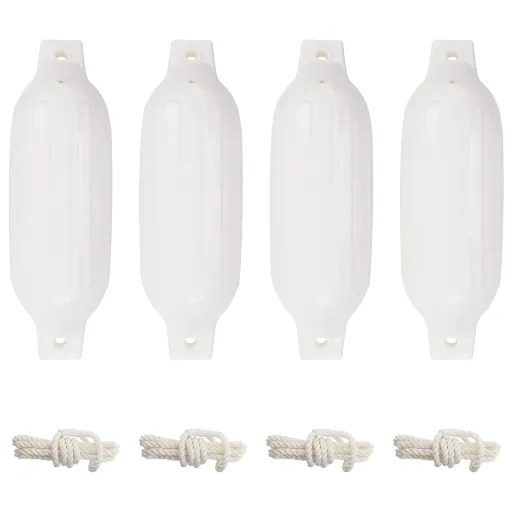 Parachoques Para Barco 4 Unidades PVC Blanco 41x11,5 cm