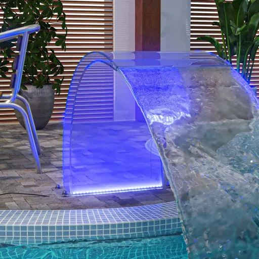 Fuente de Piscina Con LED RGB Acrílico 50 cm
