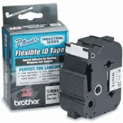 Cintas Adhesivas Brother Blanco/Negro Flexibles TZFX261