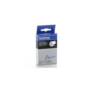 Cintas Brother Laminadas Transparente/Negro 12 mm x 7,7 m