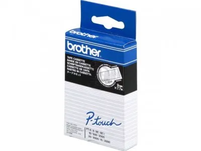 Cintas Brother Laminadas Transparente/Blanco 9 mm x 7,7 m