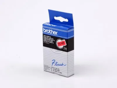 Cintas Brother Laminadas Rojo/Negro 12 mm x 7,7 m