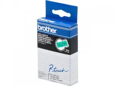 Cintas Brother Laminadas Verde/Negro 9 mm x 7,7 m