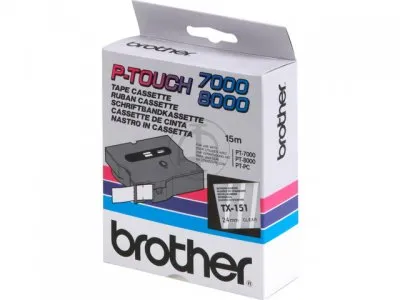 Cintas Brother Laminadas Transparente/Negro 24 mm x 15 m