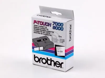 Cintas Brother Laminadas Blanco/Negro 24 mm x 15 m