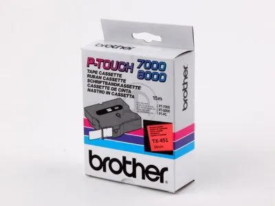 Cintas Brother Laminadas Negro y Rojo 24 mm X 15 M