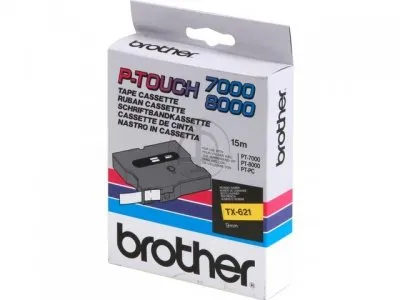 Cintas Brother Laminadas Amarillo y Negro 9 mm X 15 M
