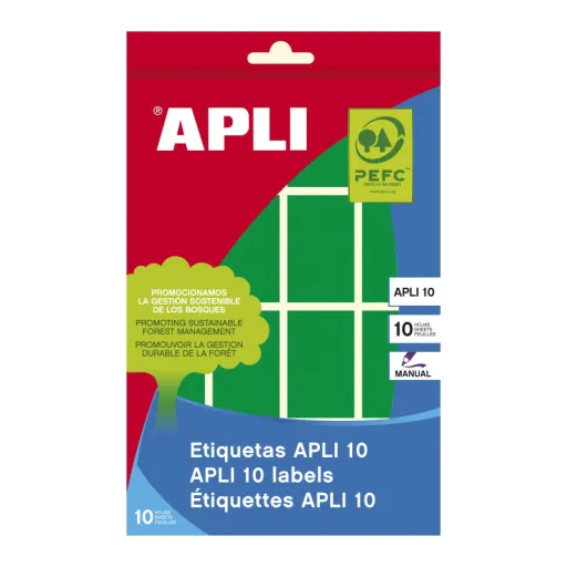 Etiquetas Pegatinas Adhesivas Apli 25x40 mm Verde (128 Uds.)