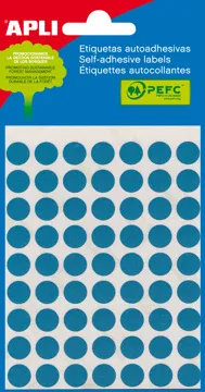 Etiquetas Pegatinas Adhesivas Redondas 8 mm Apli – Azul