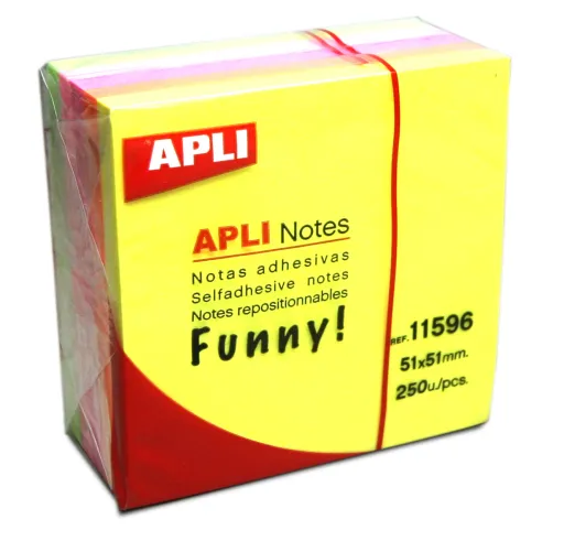 Notas Adhesivas Tonos Brillantes 51 x 51 mm – Apli