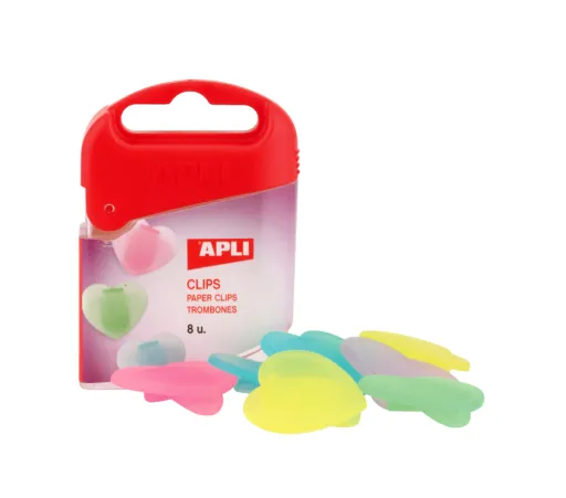 Clips Fantasía Corazón – 8 Unidades - Apli 