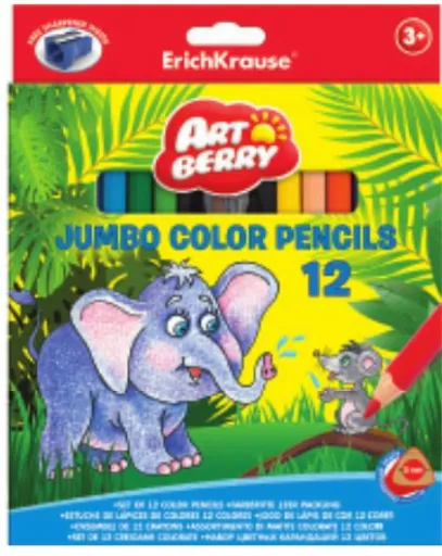 Lápices de Colores Jumbo 12 Colores – ErichKrause