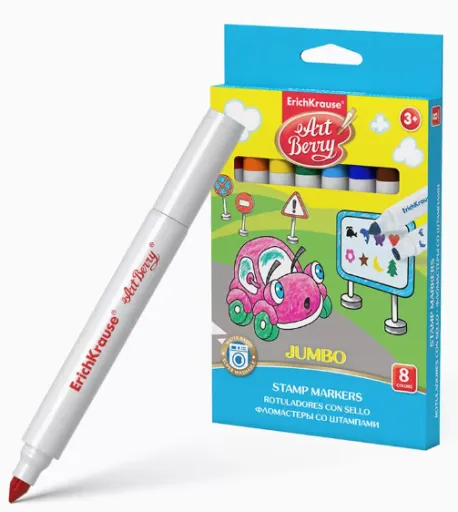 Rotuladores Dobles Con Sello ErichKrause ArtBerry Jumbo – 8 Colores