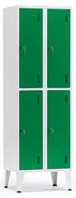 Taquillas Metálicas de Color Dobles Con 4 Puertas – 1900x600x500 mm