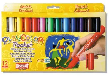 Gouache Sólido Pocket PlayColor 12 Unid - PlayColor