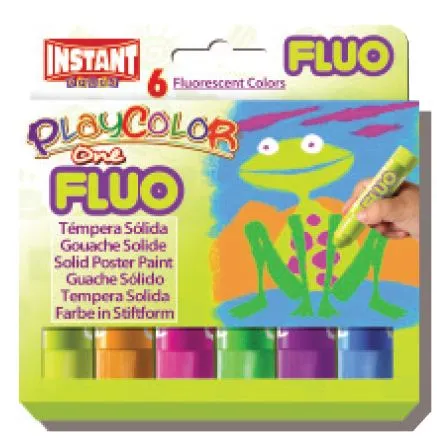 Gouache Sólido PlayColor Fluorescente 6 Unid - PlayColor