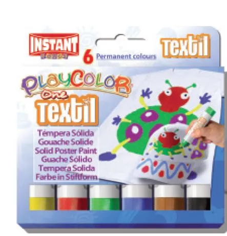 Gouache Sólido PlayColor Textil One 6 Unid - PlayColor