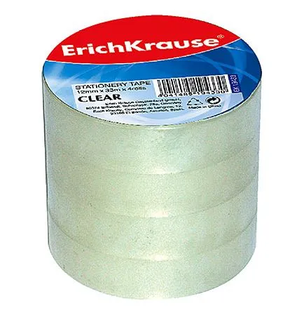Cinta Adhesiva Transparente 33m x 12mm – Pack de 4 Unidades – ErichKrause