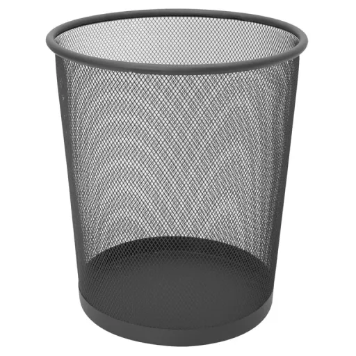 Papelera Metálica de Rejilla Plus Office 158 – 20L – Grafito