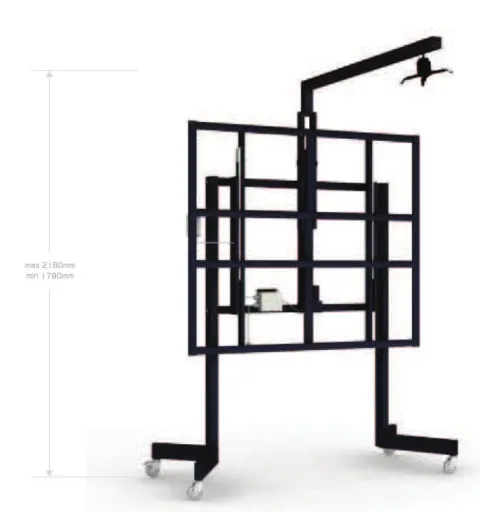 Soporte Eléctrico Con Ruedas Para Pizarras Interactivas Up & Down
