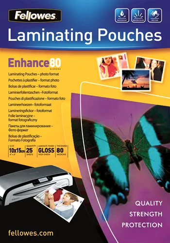 Fundas de Plastificar Adhesivas A4 100 Uds. 80 Micras Gloss - Fellowes