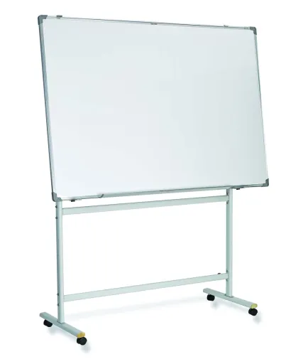 Bi Office - Pizarra Blanca Acero Vitrificado  120x240 cm Con Ruedas y Caballete