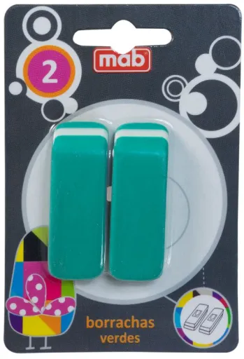 Goma de Borrar Verde Mab – Pack de 2 Unidades - Mab